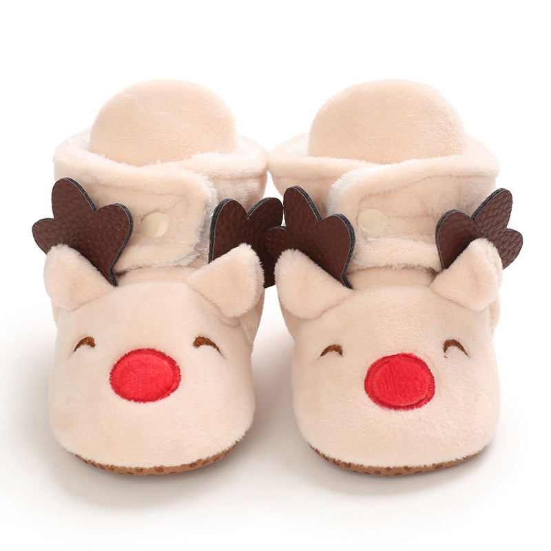 Cute Elk Plush Soft Soles Shoes for 20-24 Inches Reborn Dolls