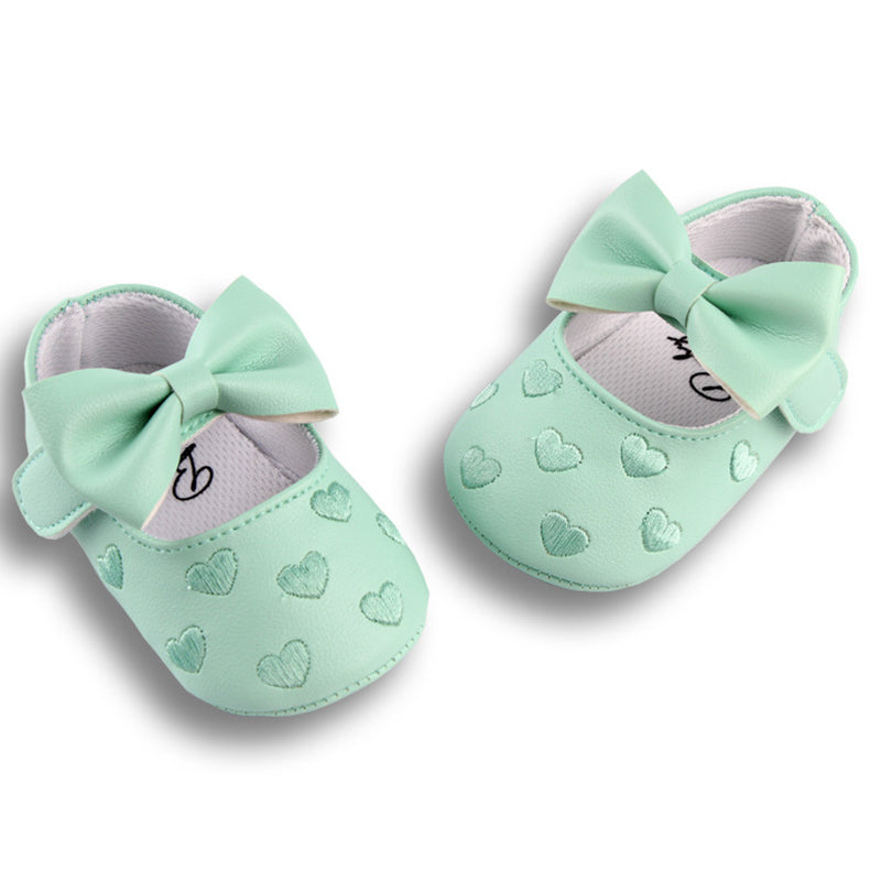 Cute Heart Embroidery Shoes for 20-24 Inches Reborn Dolls