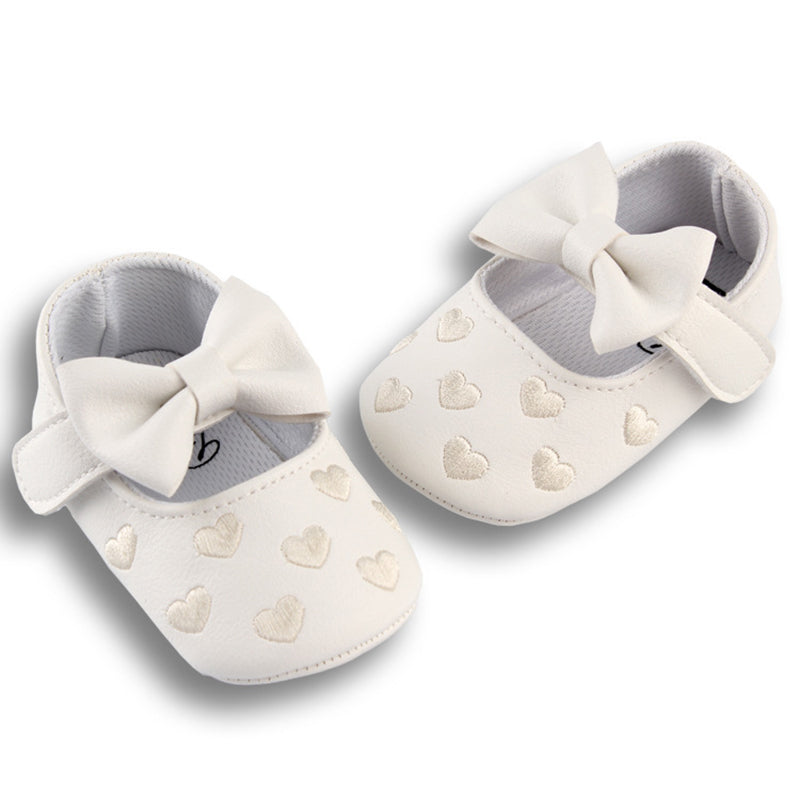 Cute Heart Embroidery Shoes for 20-24 Inches Reborn Dolls