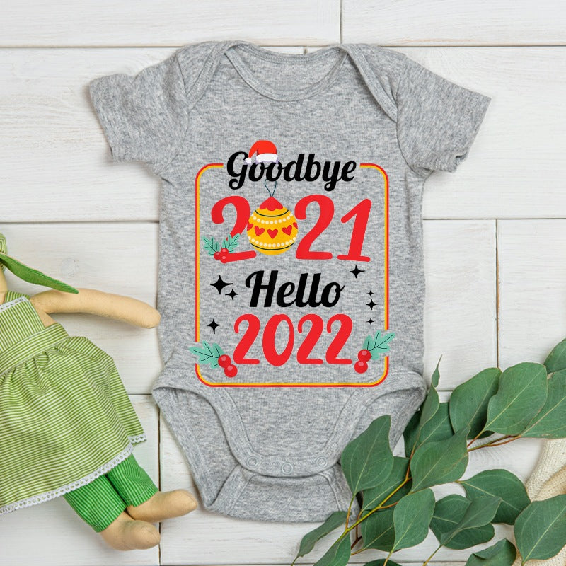 Christmas Dress Goodbye 2021 hello2022 for 21-23 Inches Reborn Dolls