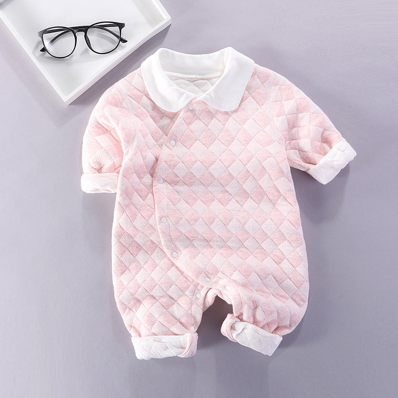 Sweet Long Sleeve Grid Doll Bodysuit for 22-23 Inches Reborn Dolls