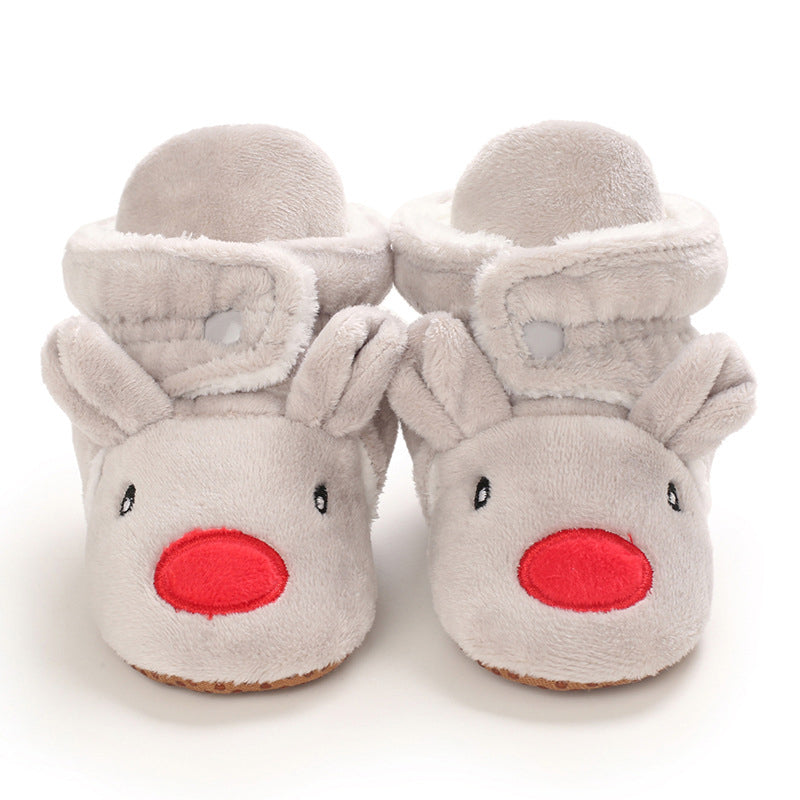 Cute Elk Plush Soft Soles Shoes for 20-24 Inches Reborn Dolls