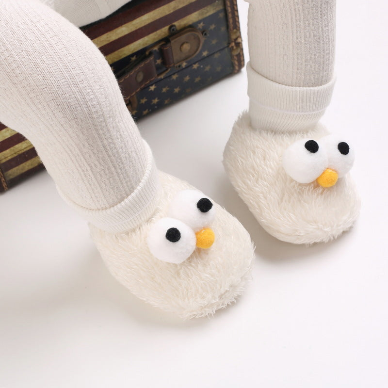 Cute Big Eyes Plush Soft Soles Shoes for 20-24 Inches Reborn Dolls