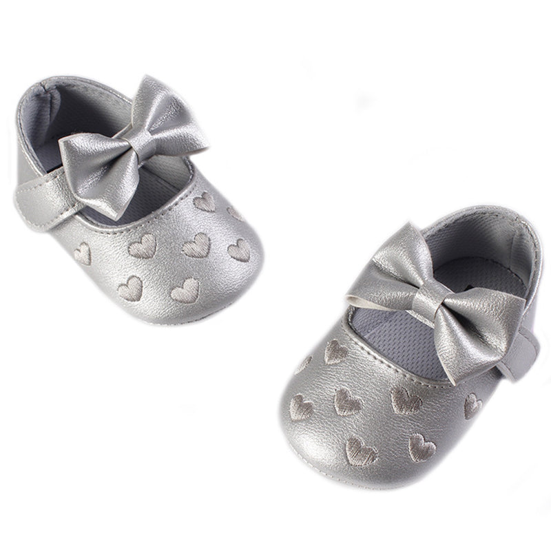 Cute Heart Embroidery Shoes for 20-24 Inches Reborn Dolls