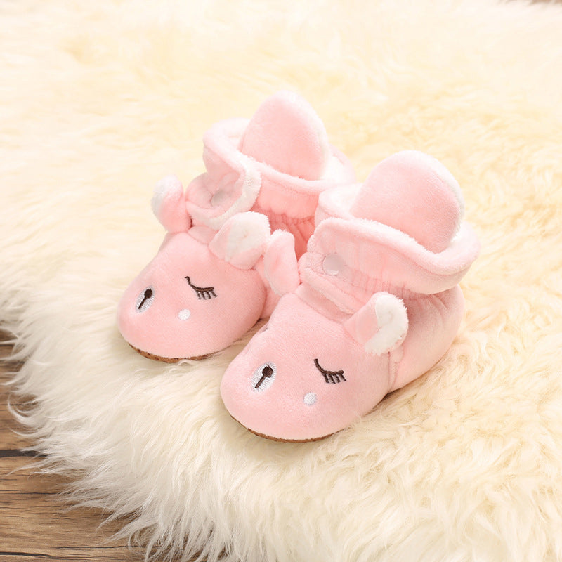 Cute Elk Plush Soft Soles Shoes for 20-24 Inches Reborn Dolls