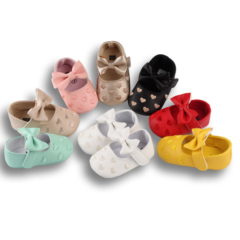Cute Heart Embroidery Shoes for 20-24 Inches Reborn Dolls