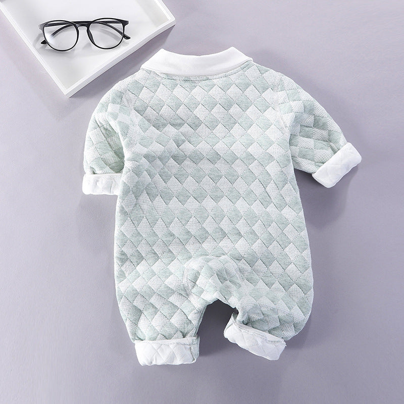 Sweet Long Sleeve Grid Doll Bodysuit for 22-23 Inches Reborn Dolls