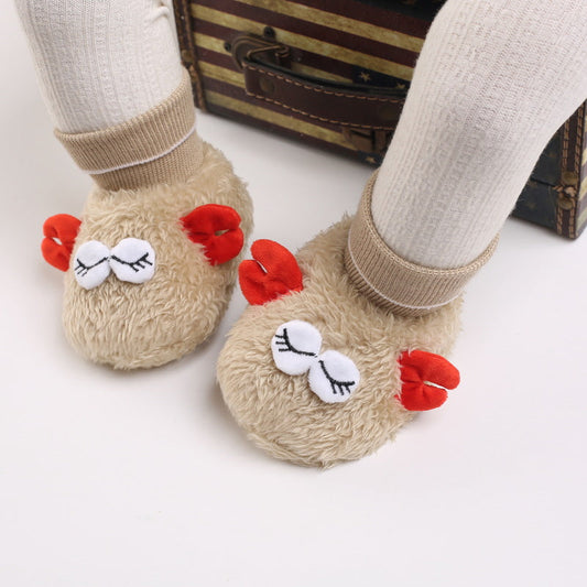 Cute Close Eyes Plush Soft Soles Shoes for 20-24 Inches Reborn Dolls