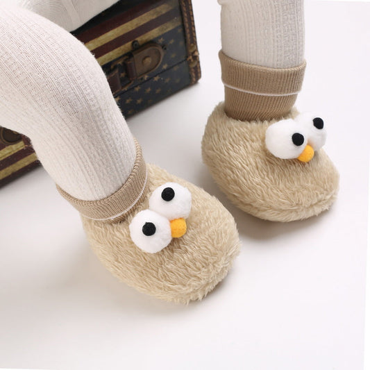 Cute Big Eyes Plush Soft Soles Shoes for 20-24 Inches Reborn Dolls