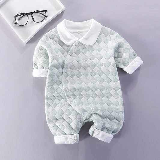 Sweet Long Sleeve Grid Doll Bodysuit for 22-23 Inches Reborn Dolls