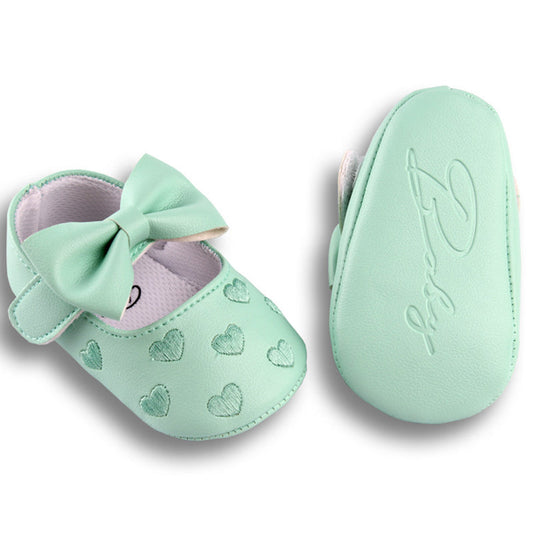 Cute Heart Embroidery Shoes for 20-24 Inches Reborn Dolls