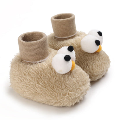 Cute Big Eyes Plush Soft Soles Shoes for 20-24 Inches Reborn Dolls