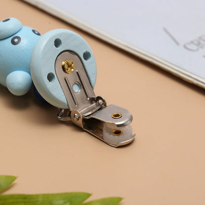 Cute Wooden Razor Bear Pacifier Chain