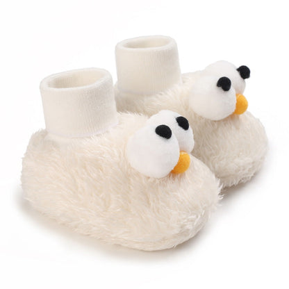 Cute Big Eyes Plush Soft Soles Shoes for 20-24 Inches Reborn Dolls